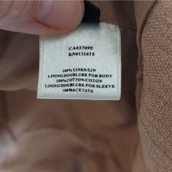 Robert Rodriguez‎ cropped 100% Linen embellished granny core blazer sz 6 - Picture 5 of 12